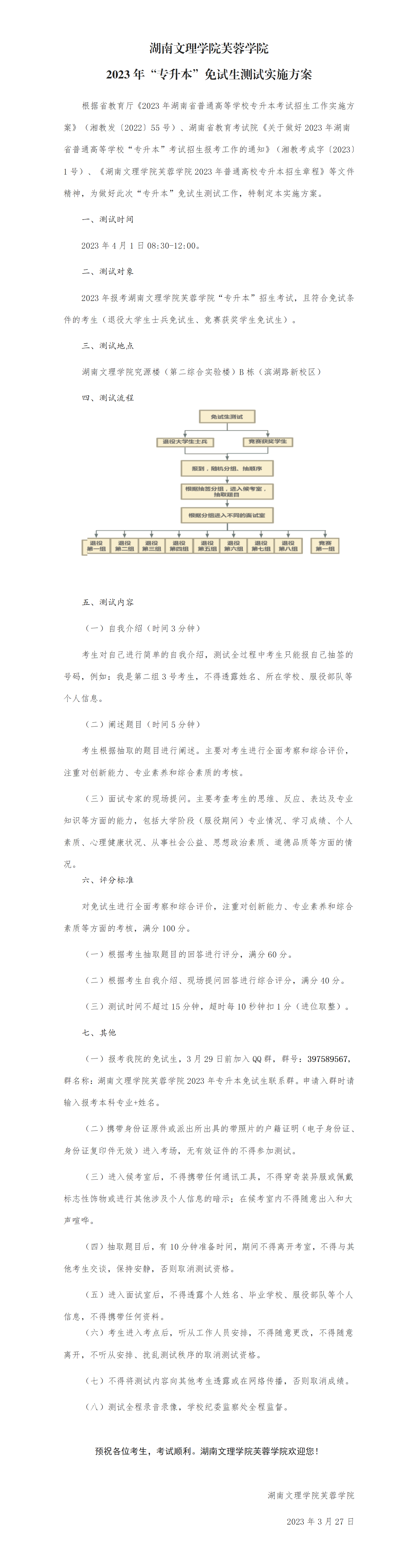 湖南文理學(xué)院芙蓉學(xué)院2023年“專升本”免試生測(cè)試實(shí)施方案_01.png